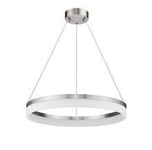 HOMEnhancements 70172 - Vivio Elio 24" 35W LED Halo Acrylic Lens Pendant Brushed Nickel