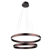 HOMEnhancements 70184 - Vivio AVA LED Double Ring Pendant-Coffee Brown