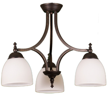 HOMEnhancements 17063 - Austin 3-Light Down Chandelier/Nook-Rb