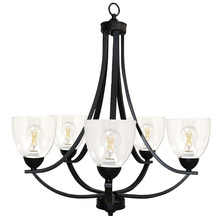 HOMEnhancements 19163 - Victoria 5-Light Chandelier - NK Clear Glass