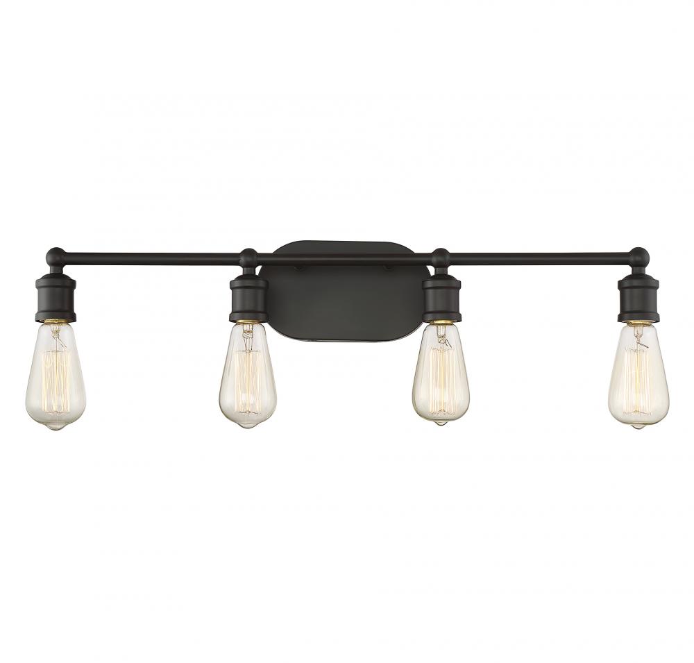 4-Light Bathroom Vanity Light in Oil Rubbed Bronze