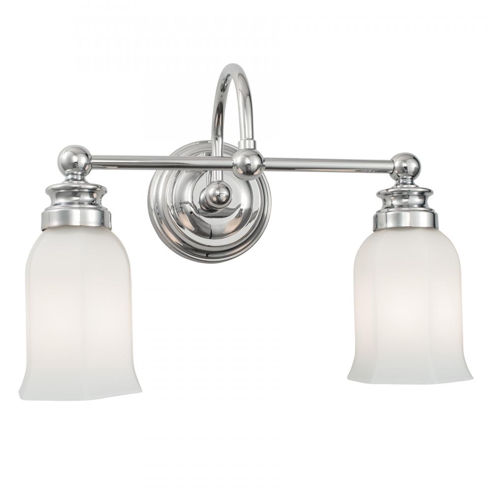 Emily 15'' Wide 2-Light Vanity Light - Chrome